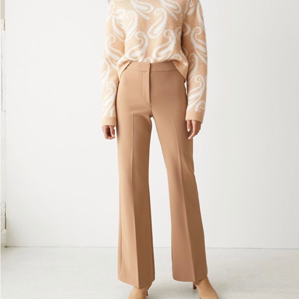 & Other Stories Flared Press Crease Trousers